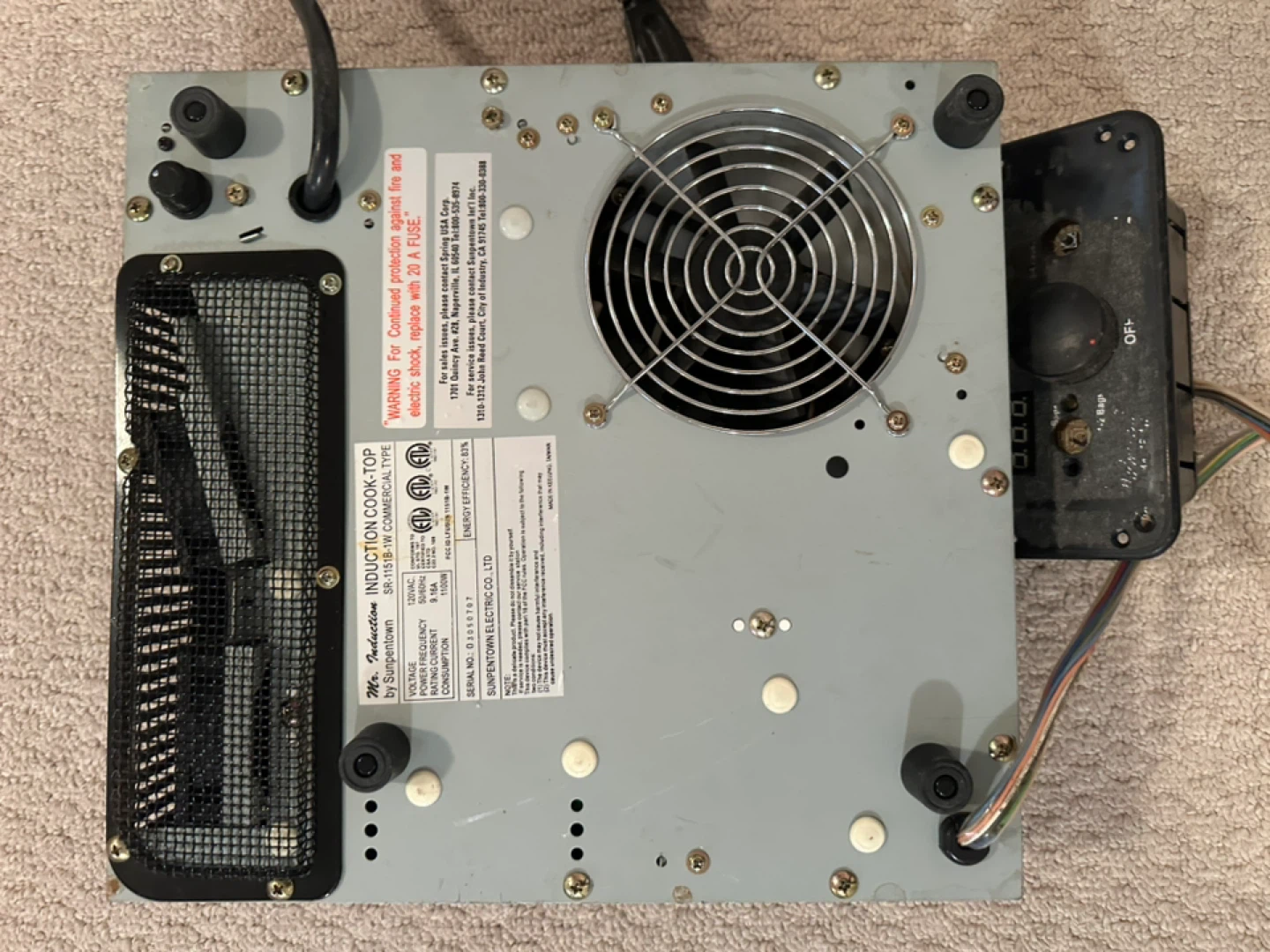Mr. Induction SR-1151B-1W Cook-Top - photo 3