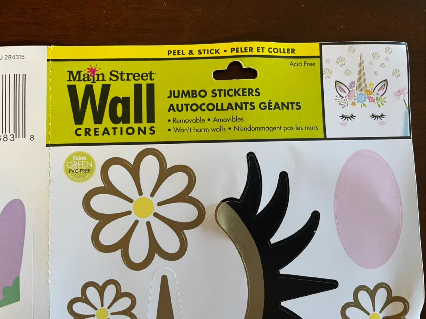 Main Street Wall Creations Unicorn Jumbo Stickers
