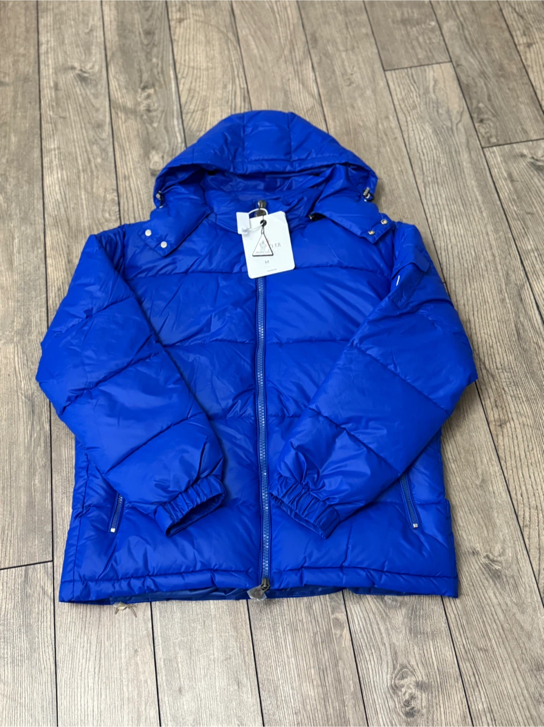 Moncler Blue Puffer Jacket Size M