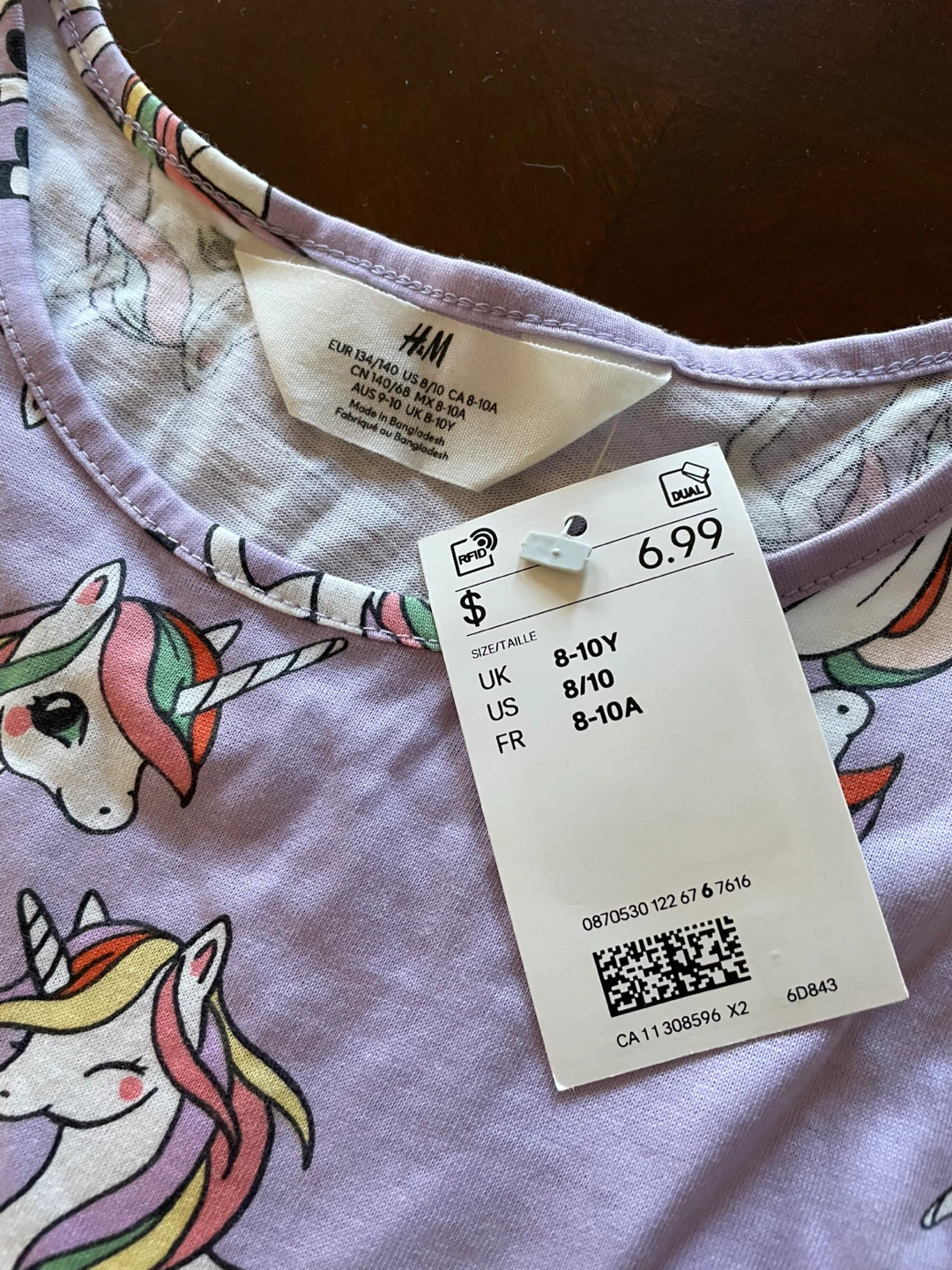H&M Unicorn Dress, Size 8-10 Years - photo 2