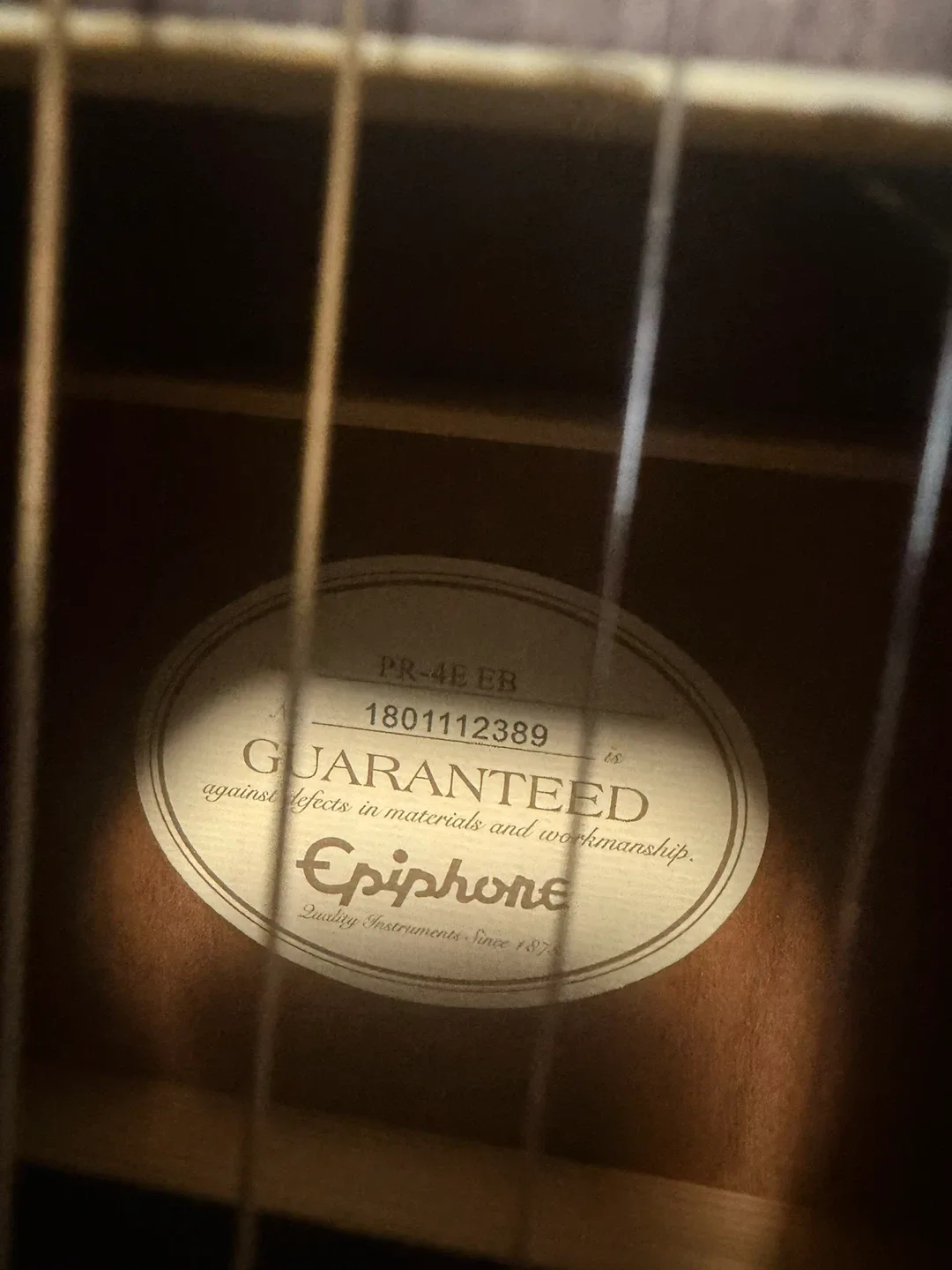 Epiphone PR-4E EB Acoustic-Electric Guitar image indicator(4)