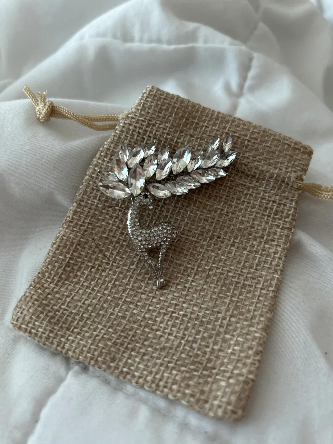 Deer Brooch with Rhinestones thumbnail