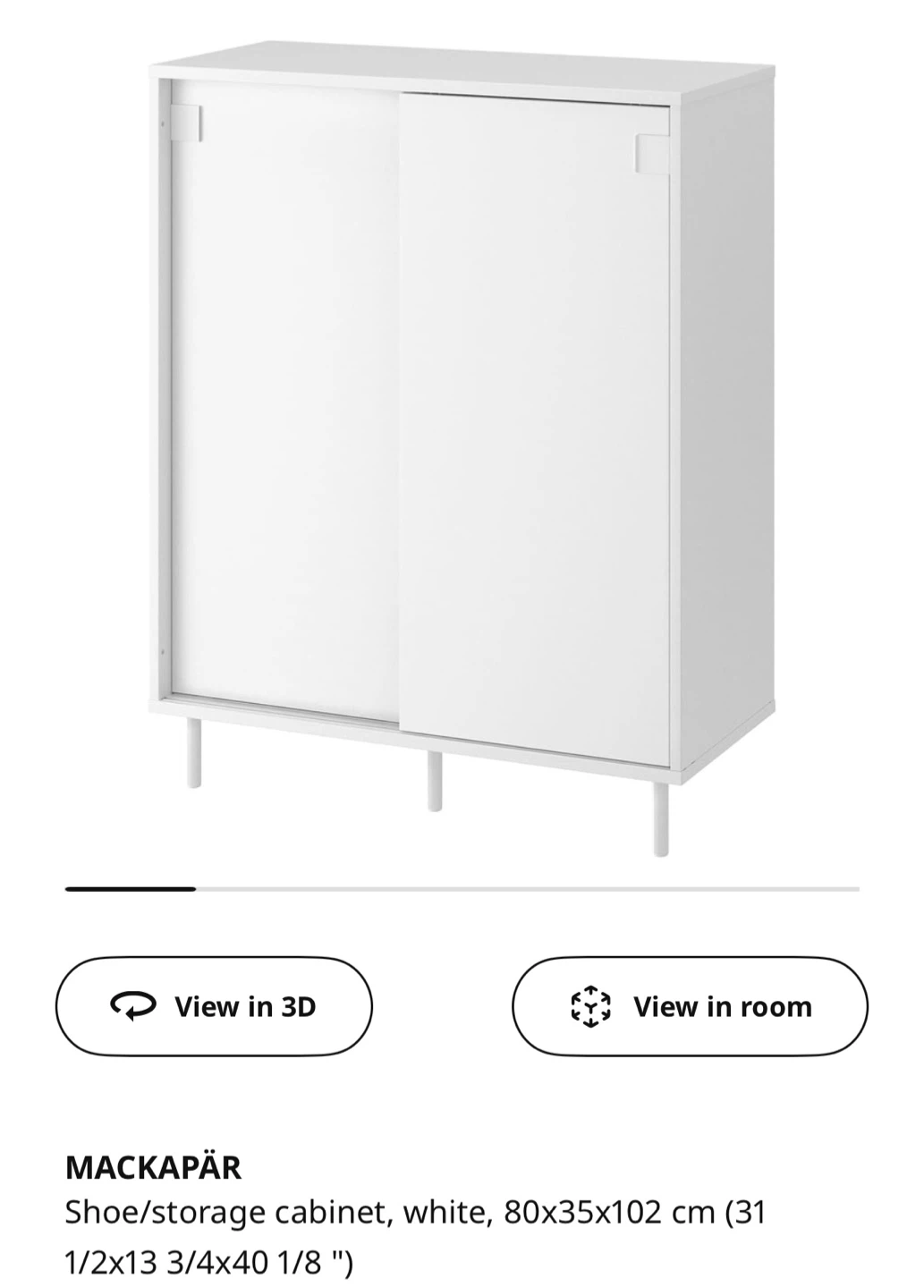 IKEA MACKAPÄR Shoe Cabinet - White - photo 5
