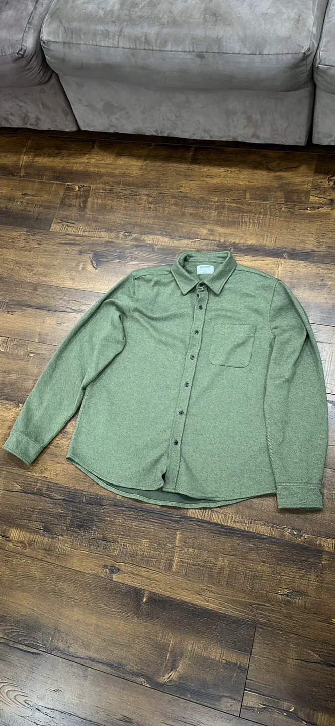 Old Navy Olive Green Long Sleeve Shirt - Size L thumbnail