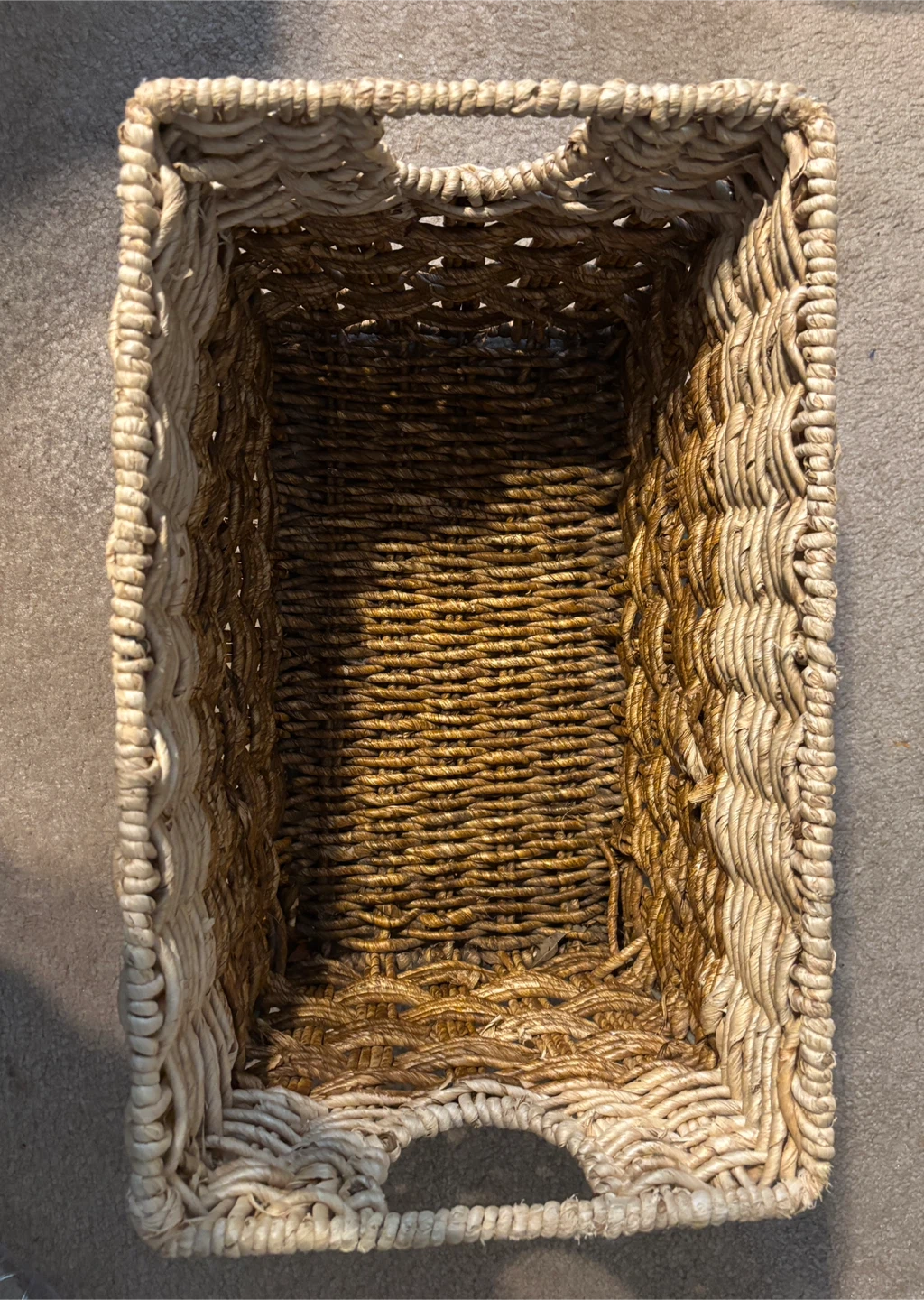 Beautiful Woven Storage Basket (L17”, B10”, H10”)