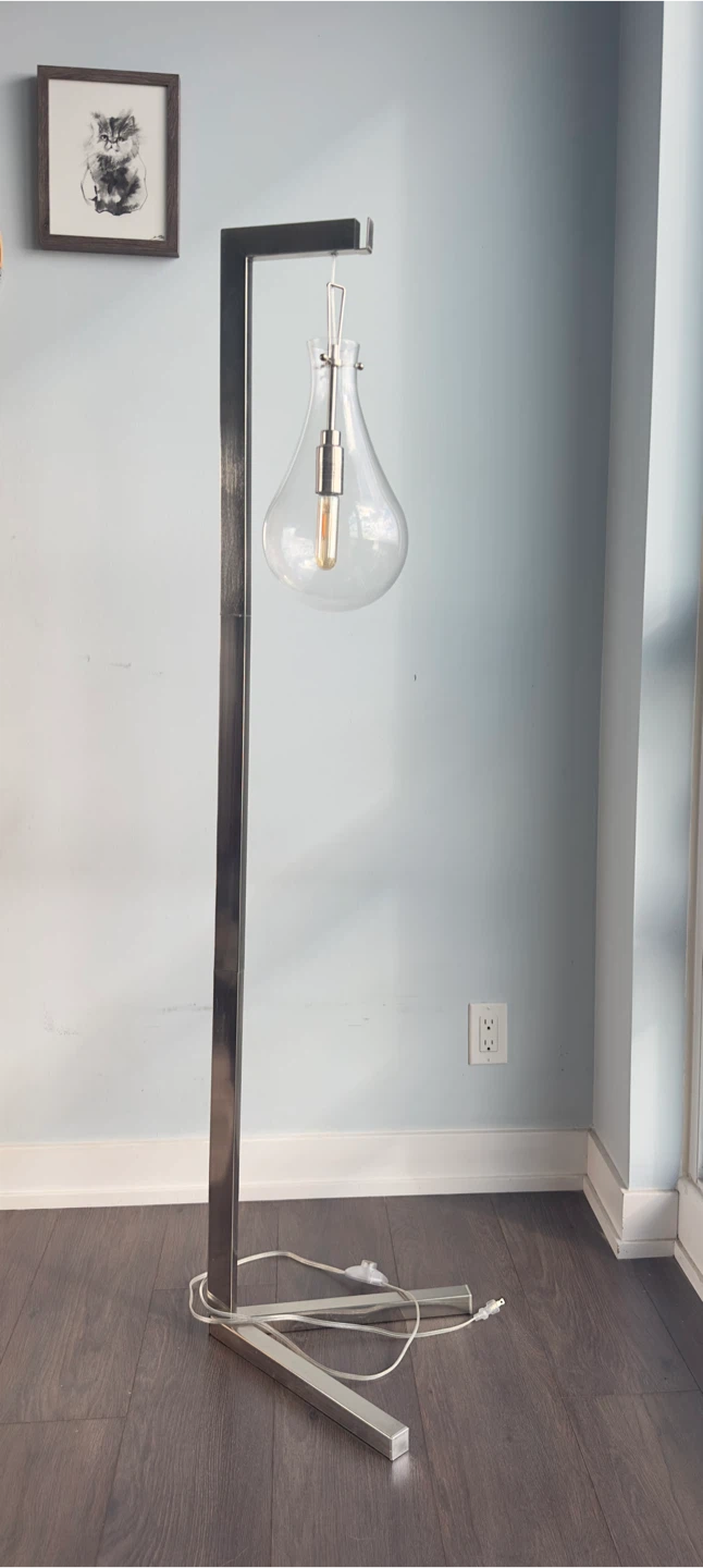 Silver Metal Floor Lamp
