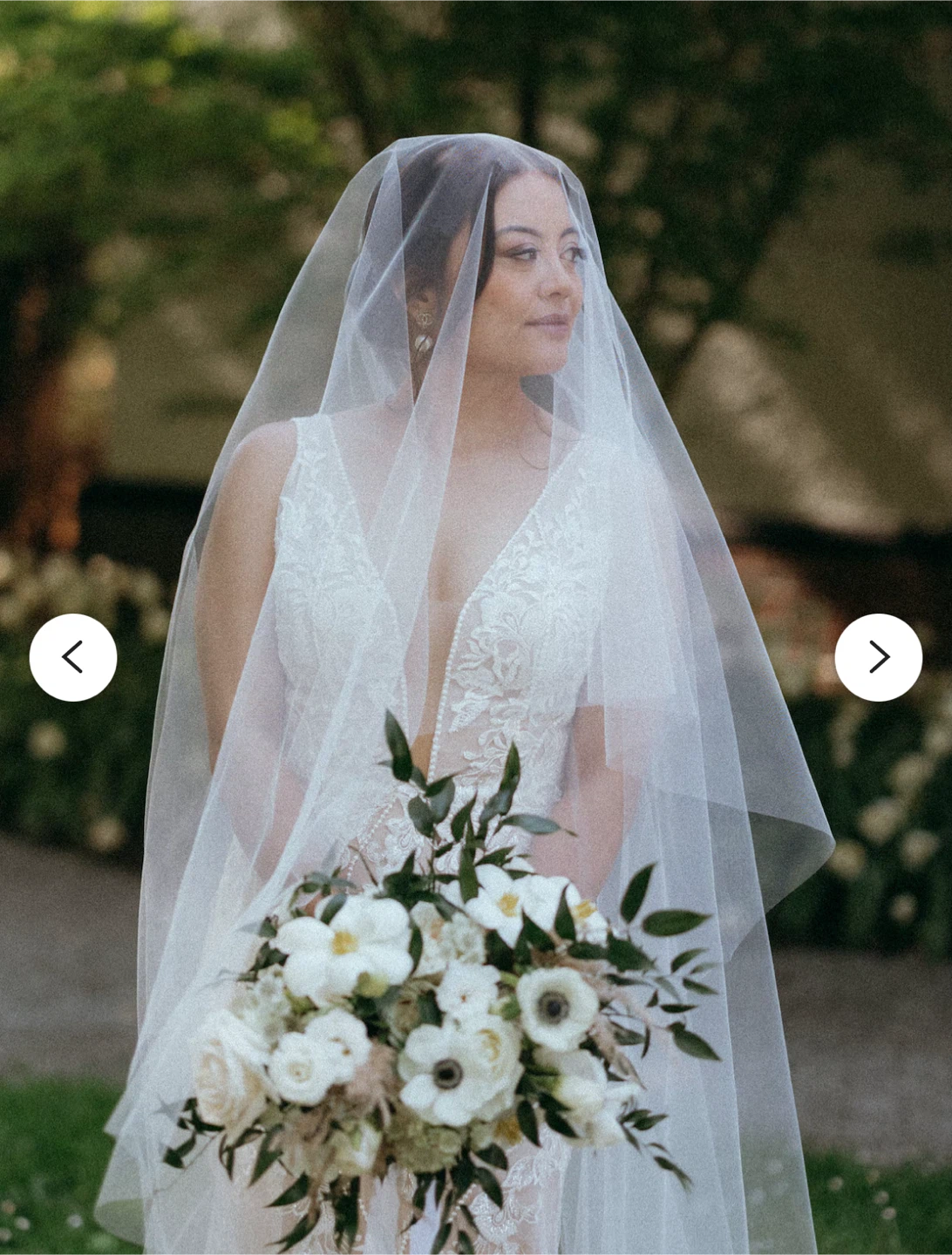 Wedding Veil with blusher - photo 2