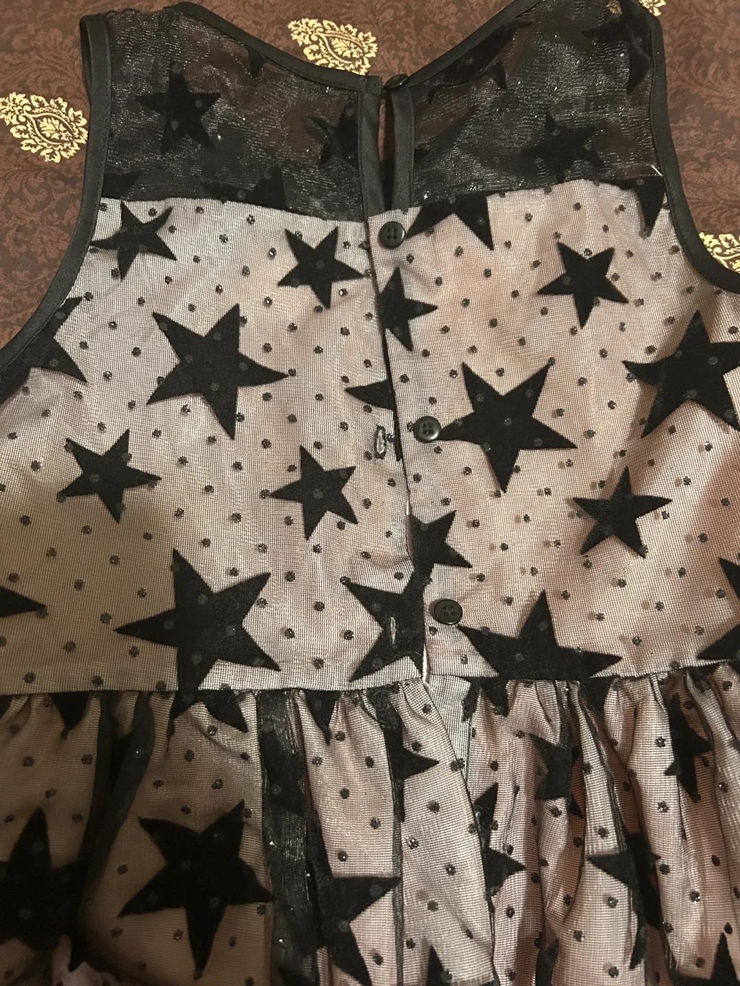 George Girls Black Star Dress - Size 12 image indicator(3)