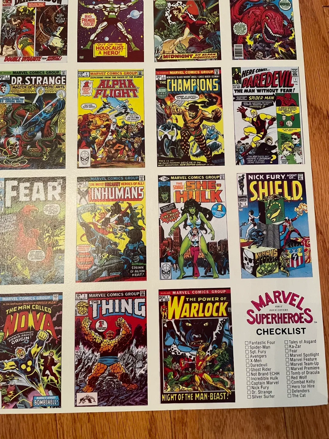 1984 Marvel First Issue Comic Covers Uncut Card Sheet image indicator(2)