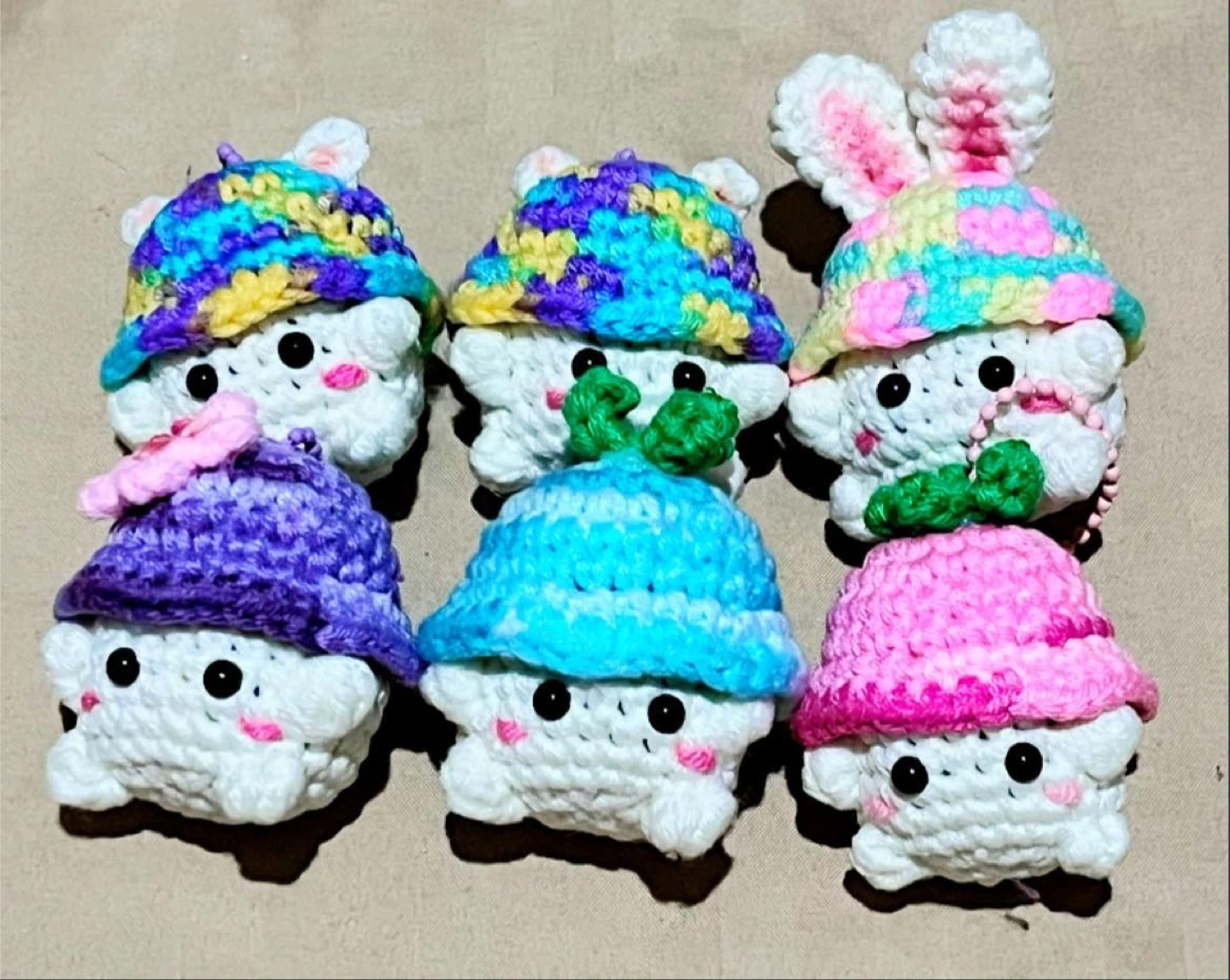 Handmade Crochet Doll Keychains/Pen Toppers - photo 2