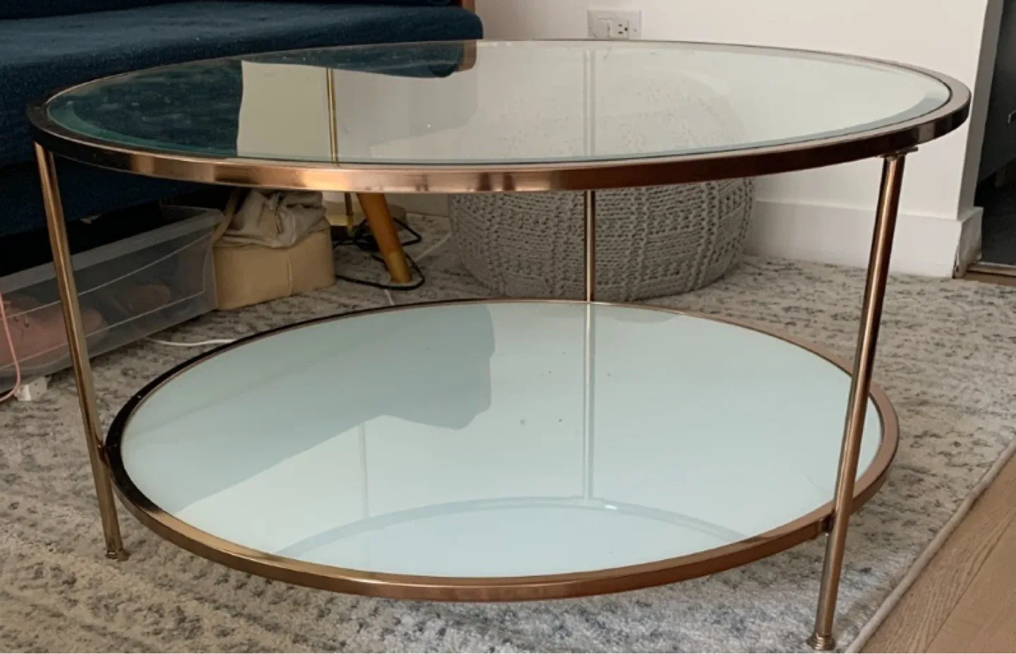 Round Glass Coffee Table - Gold Frame image indicator(4)