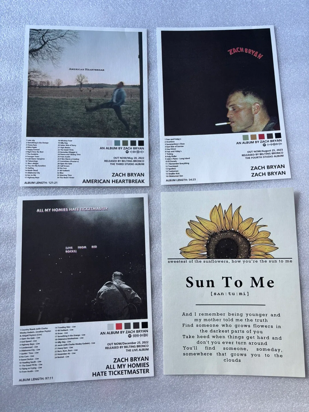 Zach Bryan Album Prints - Set of 8 image indicator(2)