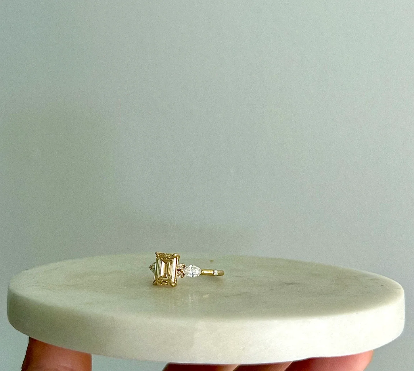 14k Gold Yellow Diamond Engagement Ring image indicator(2)