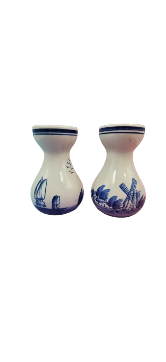 Delft Blue Candle Holders (Pair)