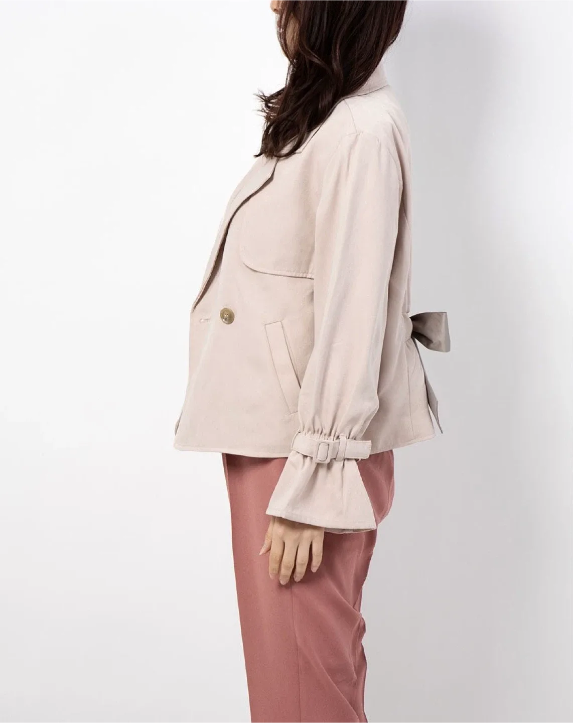 MAJESTIC LEGON - Back Ribbon Short Trench image indicator(4)