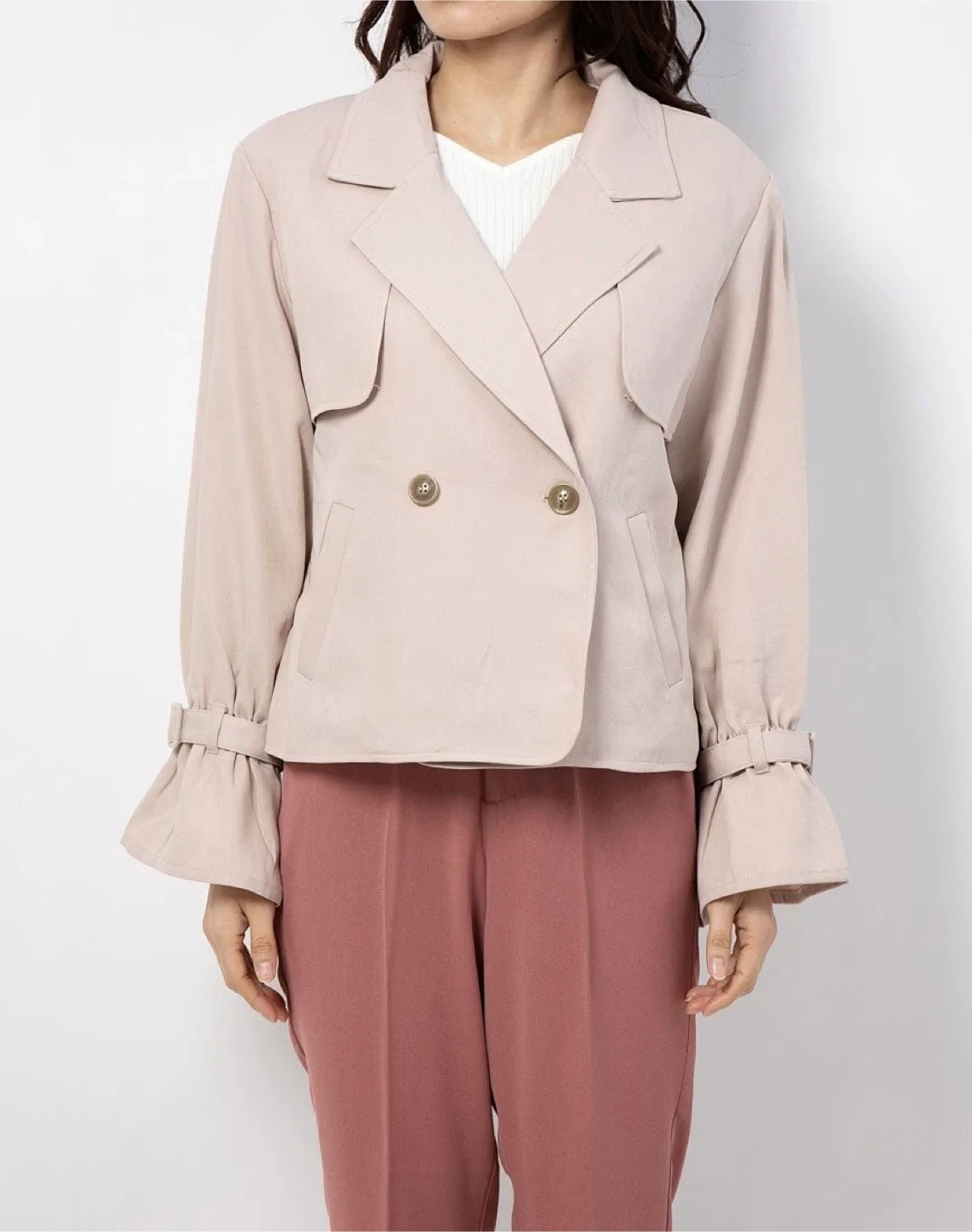 MAJESTIC LEGON - Back Ribbon Short Trench image indicator(2)