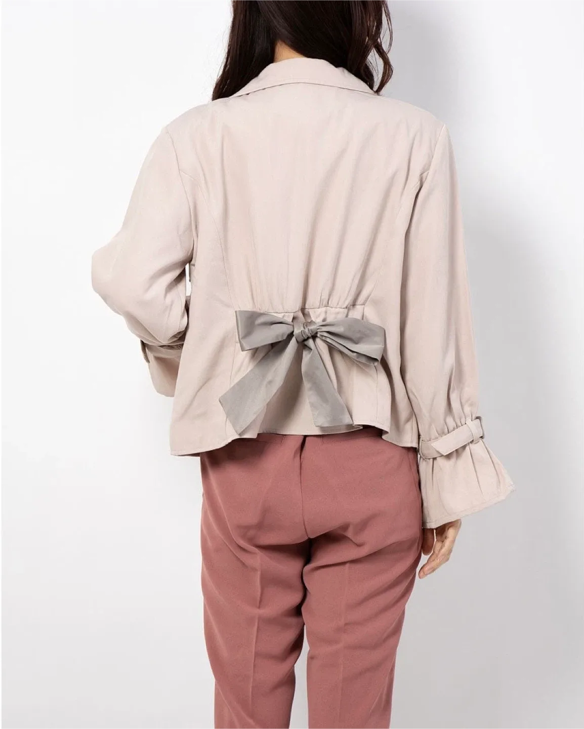 MAJESTIC LEGON - Back Ribbon Short Trench image indicator(5)