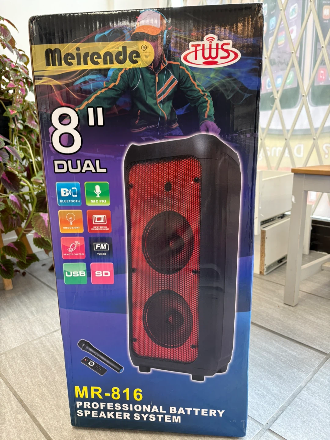 Meirende MR-816 8" Dual Professional Battery Speaker System - photo 3