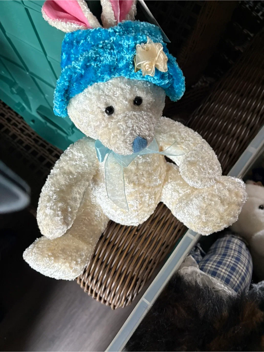 Stuffed Teddy Bear with Blue Hat image indicator(2)