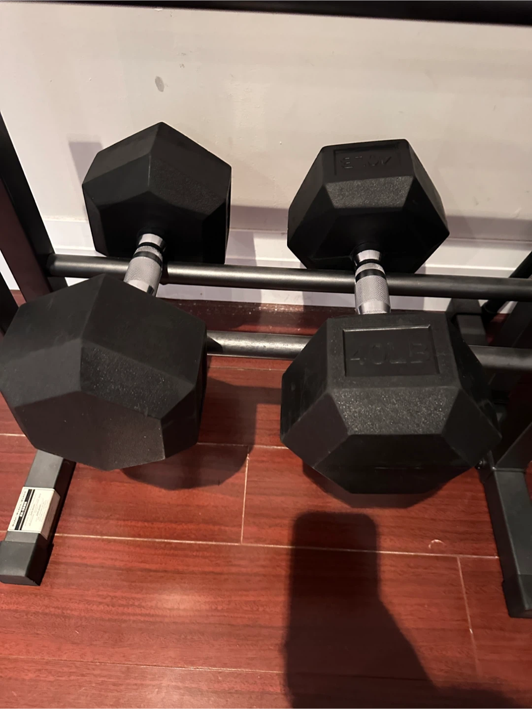 Hex Pair of 40lb Dumbbells