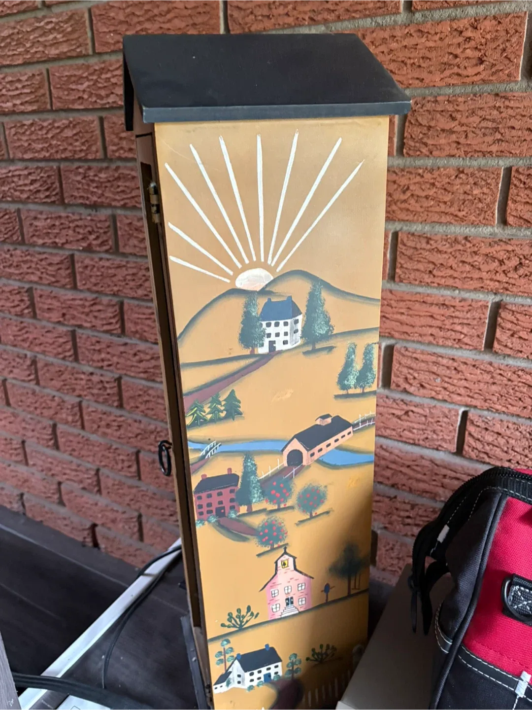 Wooden Display Cabinet with Countryside Design image indicator(3)