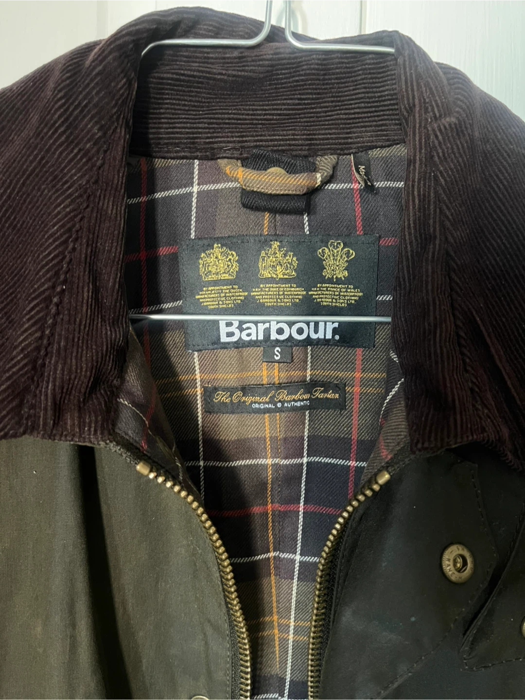 Barbour Olive Waxed Jacket Size S - photo 2