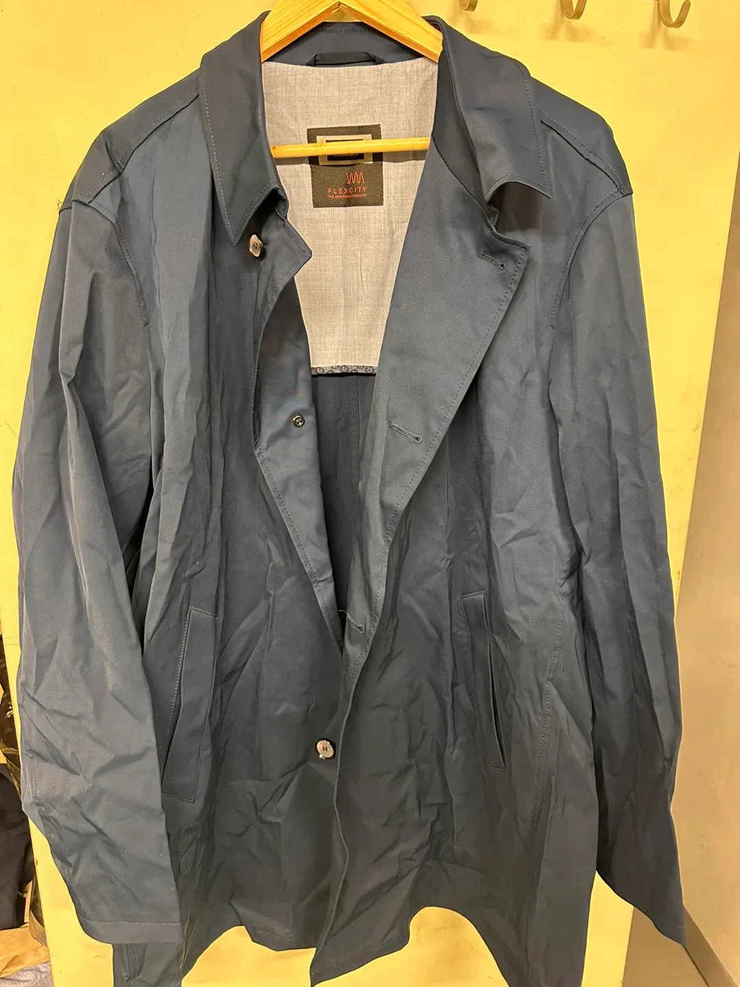 Bugatti Flexcity Blue Trench Coat Size 46R thumbnail
