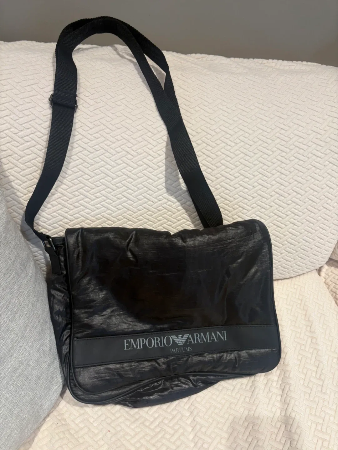 Emporio Armani Black Messenger Bag - unisex image indicator(2)