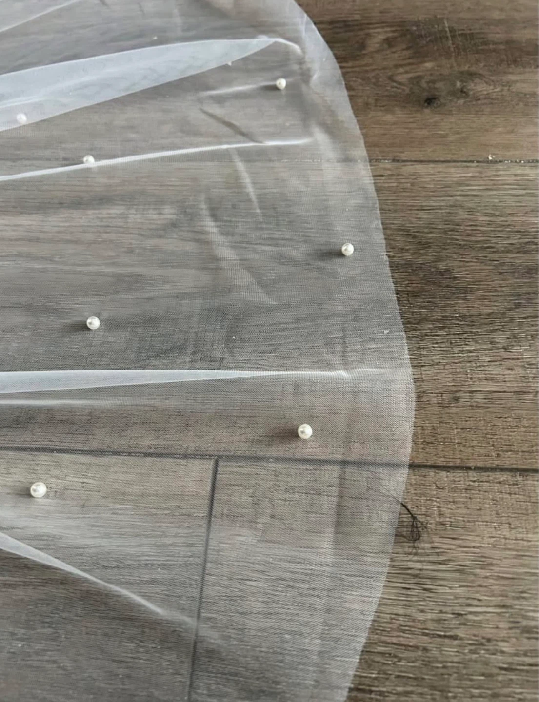Waist length, pearl bridal veil - photo 4