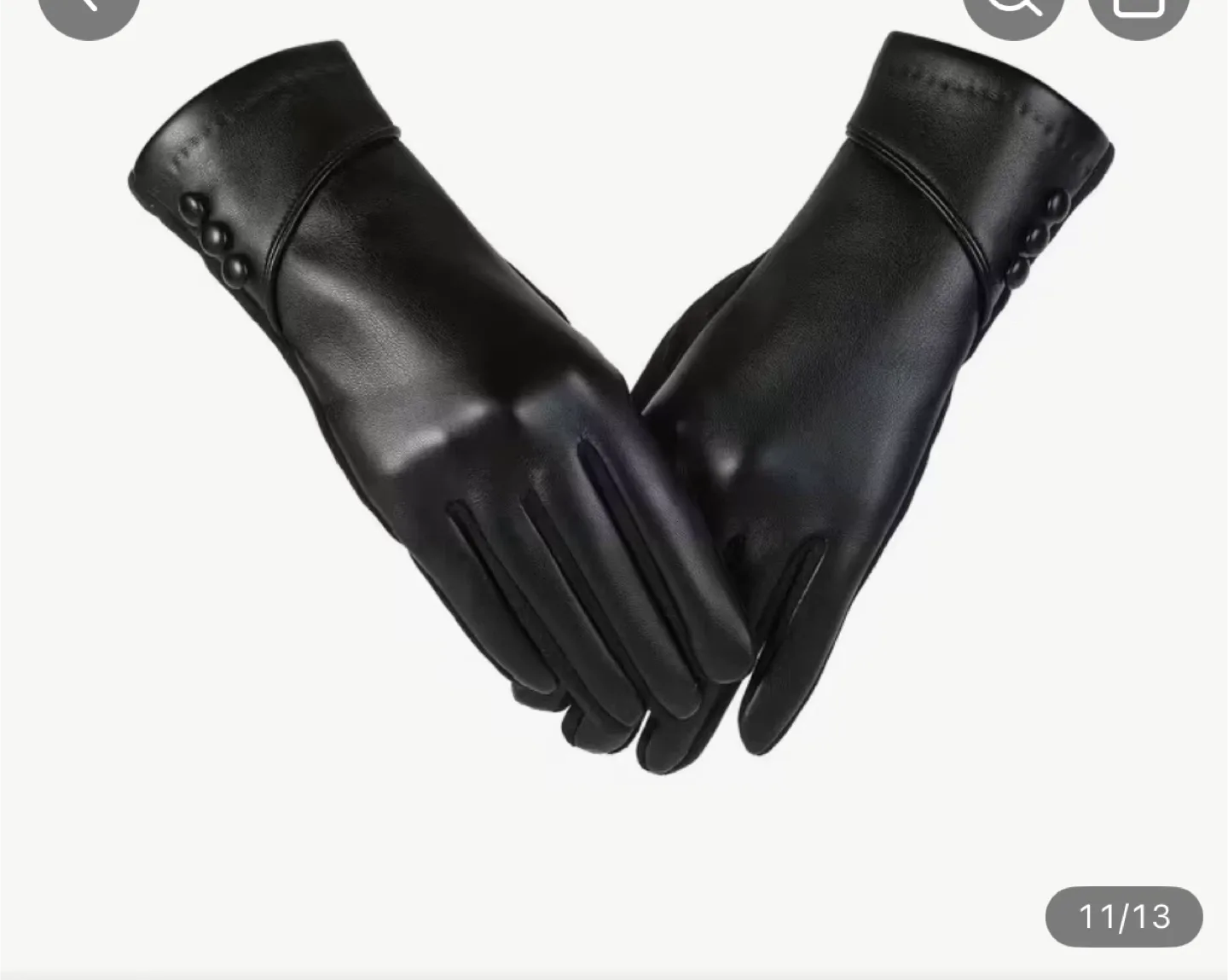 Touch Screen real Leather Gloves - women Med image indicator(2)