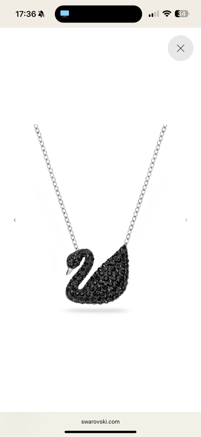 Swarovski Black Swan Necklace - photo 3