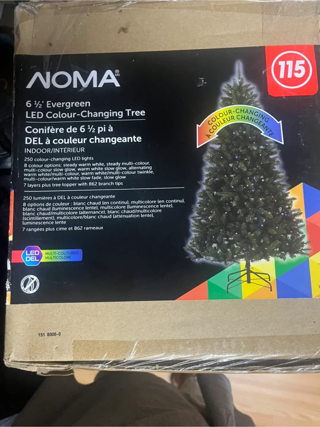 NOMA 6 1/2' Evergreen LED Colour-Changing Tree image indicator(2)