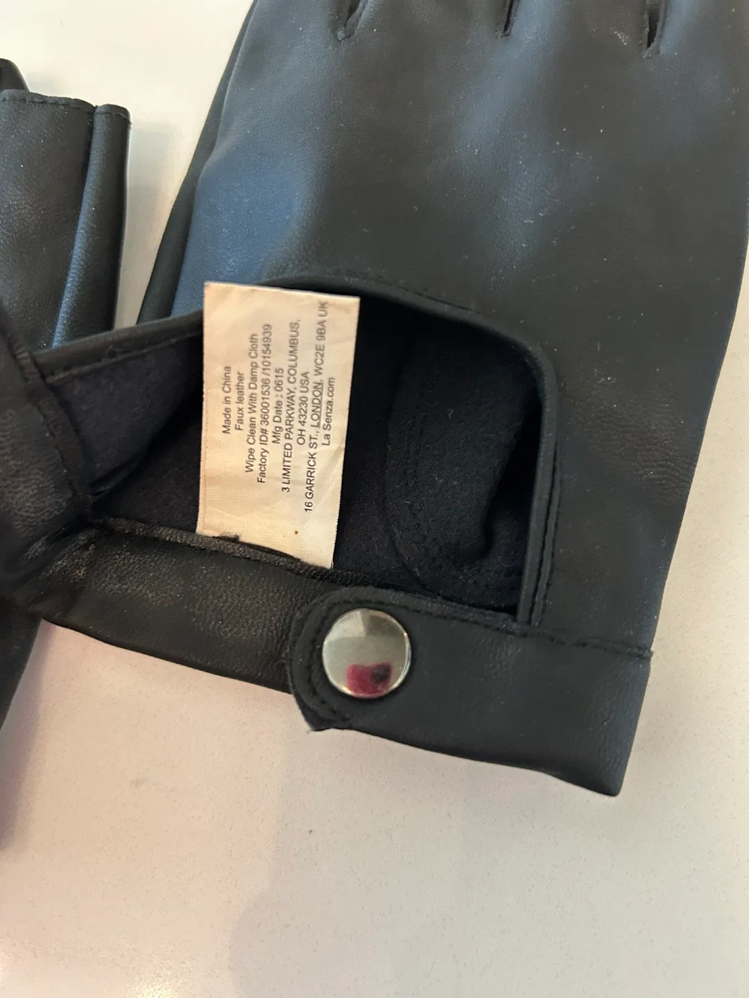 Black Leather Type  Fingerless Gloves image indicator(4)