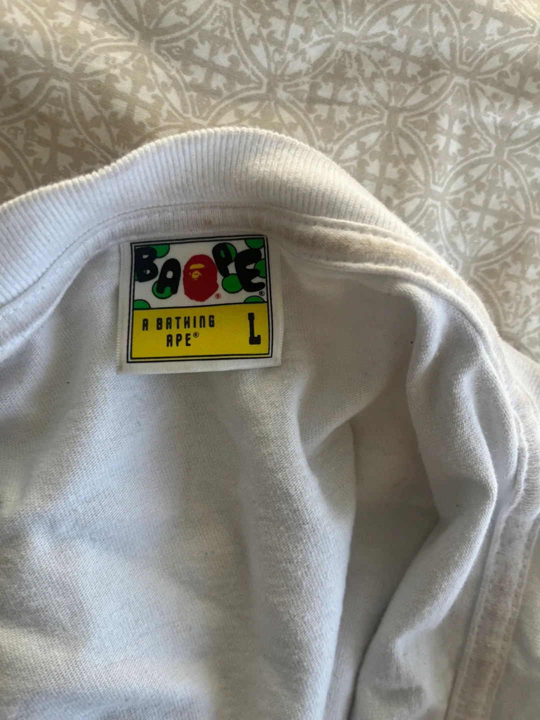 Bathing Ape (BAPE) White T-Shirt - Size L image indicator(2)