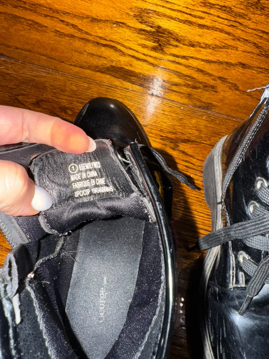 George Black Boots Size 1 with Flower Details image indicator(3)