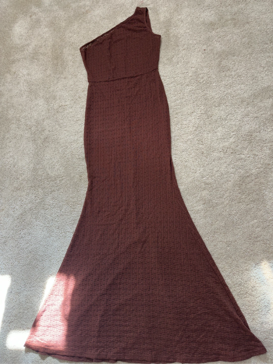 Fashion Nova Brown One-Shoulder Dress - Size M - photo 2