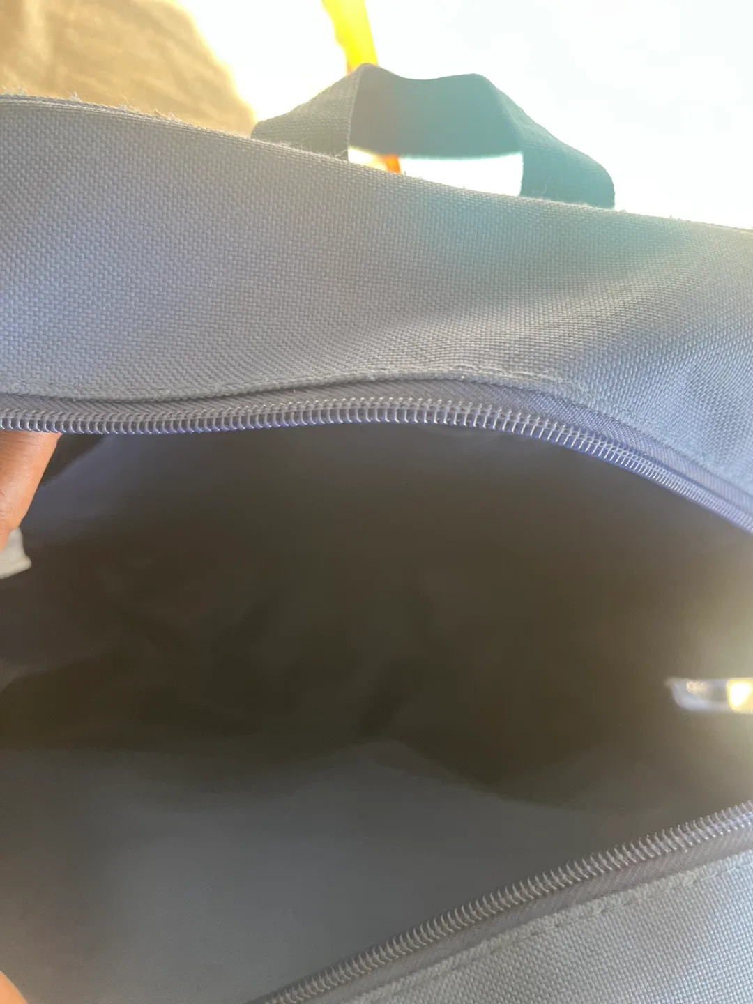 Blue Backpack with 'M' Patch image indicator(4)