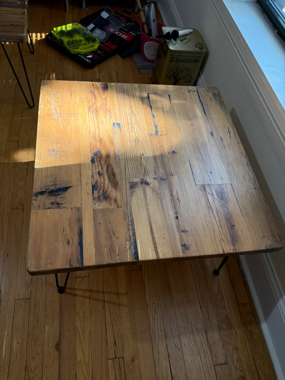 Wood Coffee Table with Hairpin Legs - photo 4