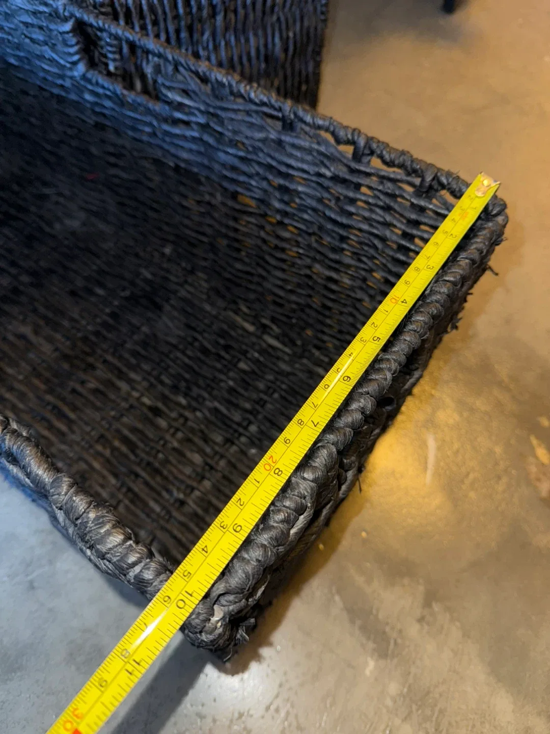 2 Rectangle Handmade Twisted Wicker Baskets Organization Bins image indicator(5)