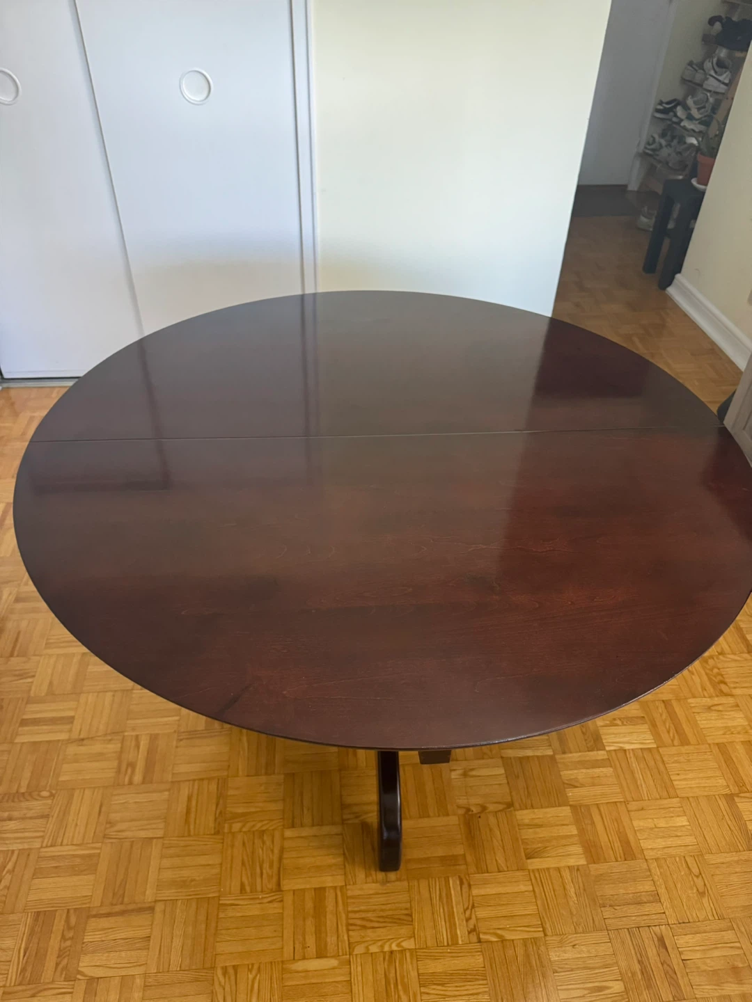 Dining Table with 4 Chairs - Dark Wood - photo 4