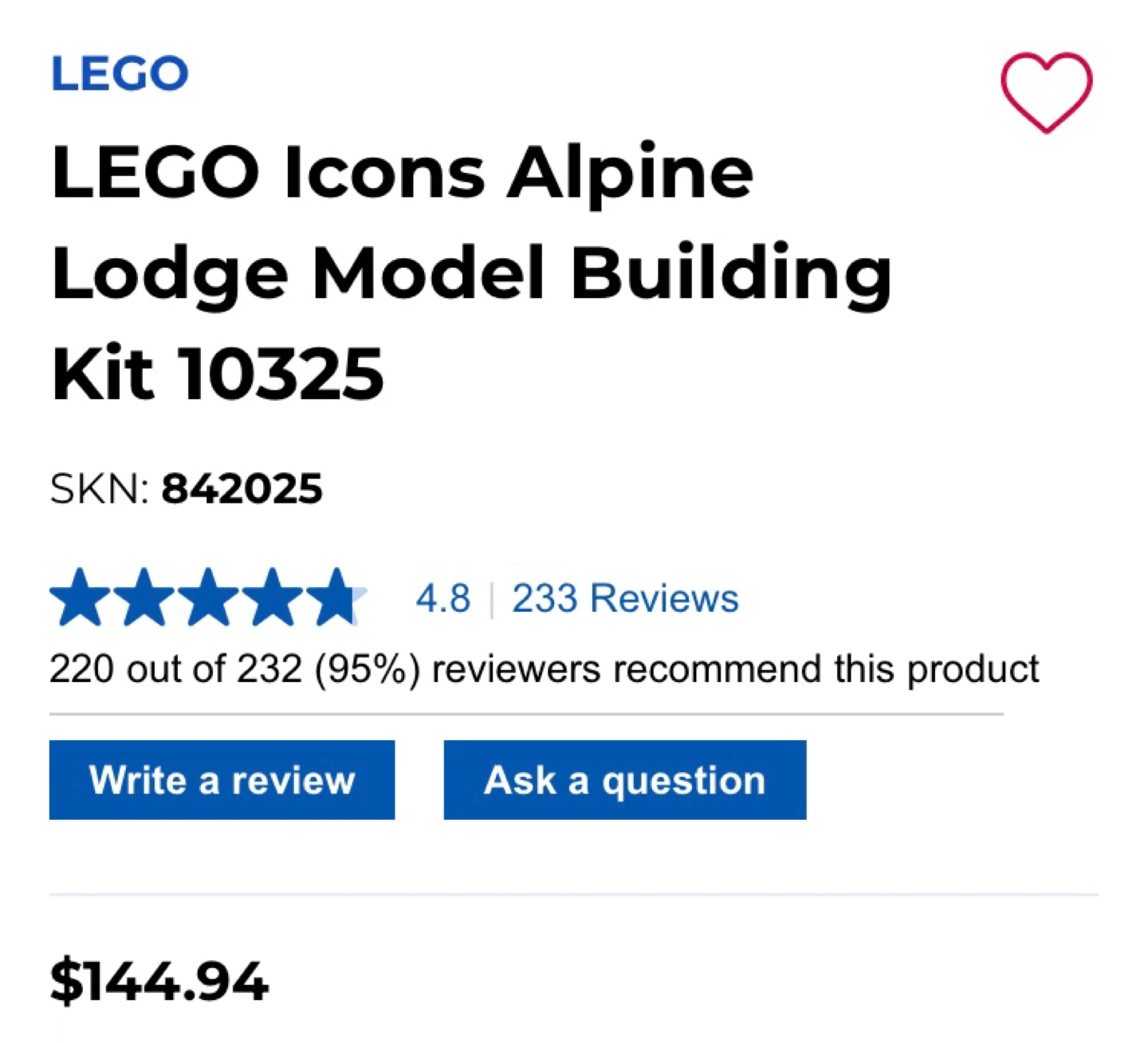 New LEGO Icons Alpine Lodge 10325 - Winter Village Collection - photo 4