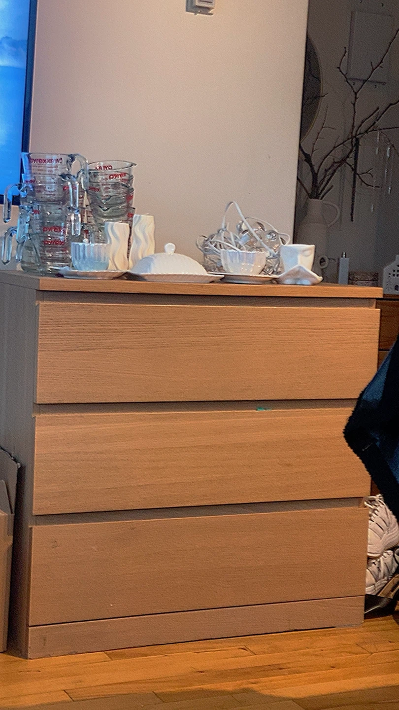 Wooden 3-Drawer Dresser