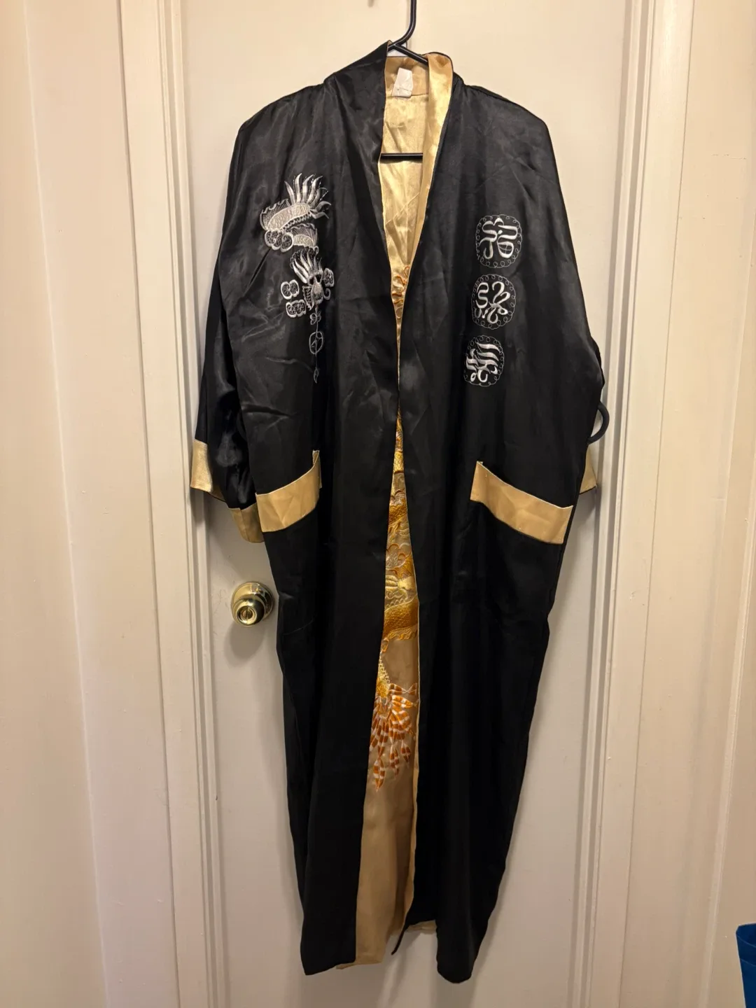 Black Embroidered Dragon Robe image indicator(2)