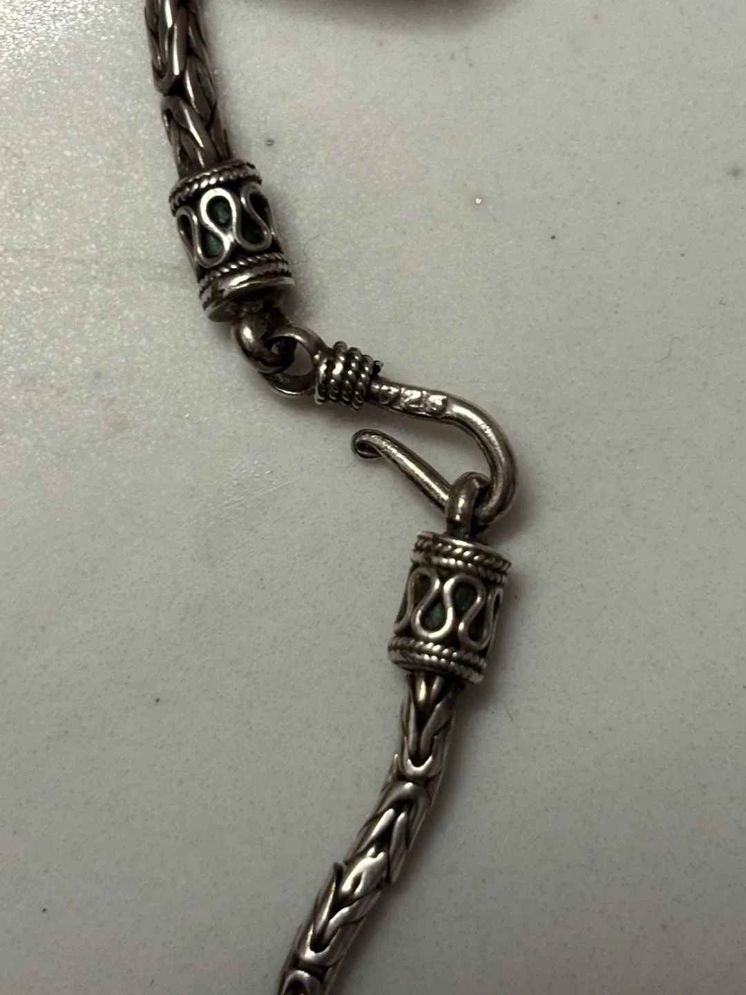 .925 silver 24 inch Byzantine link necklace image indicator(5)