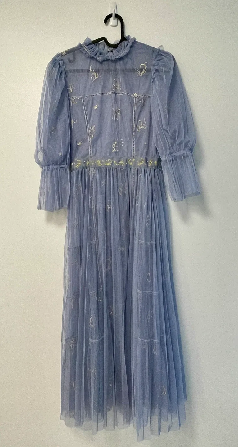 Blue Tulle Maxi Dress image indicator(5)