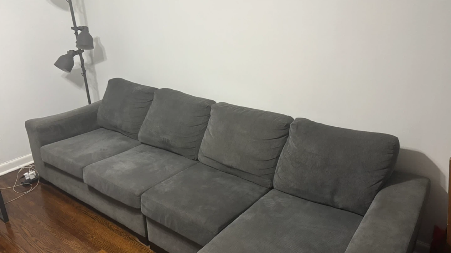 Grey Sectional Couch - photo 2