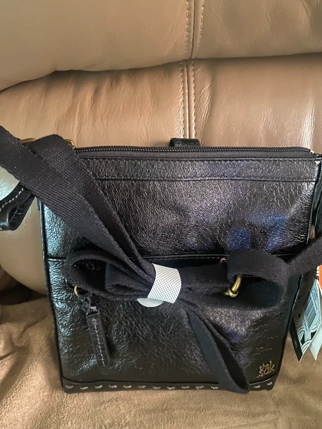 The Sak Black Leather Crossbody Bag - New! image indicator(2)