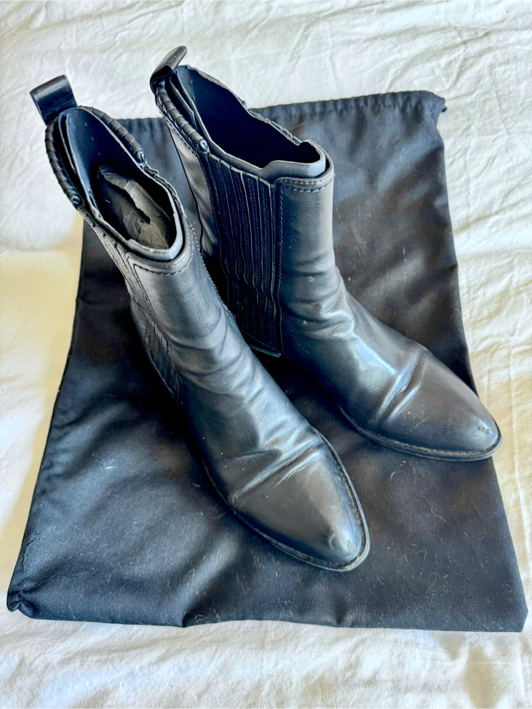 Alexander Wang Black Leather Boots w/ Rose Gold 38/8US