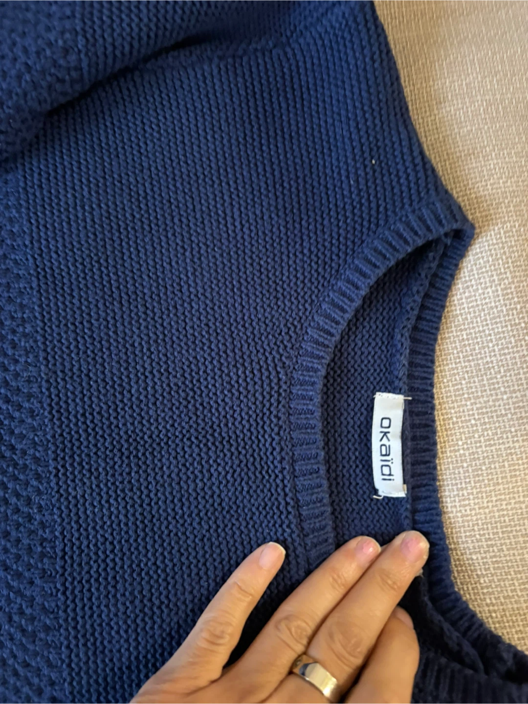 Okaidi Navy Blue Cotton Sweater - photo 2