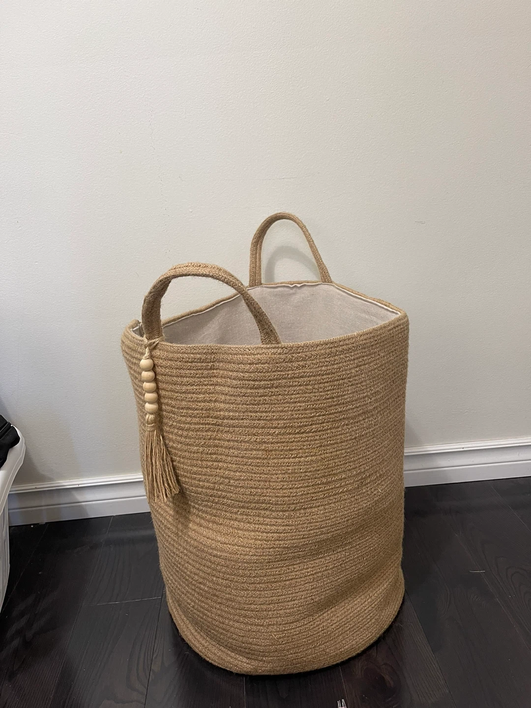 Woven Jute Storage Basket with Handles - photo 3